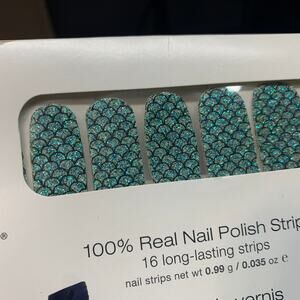 NIP Color Street MERMAID BRIGADE FDG323 blue scales glitter nail polish strips